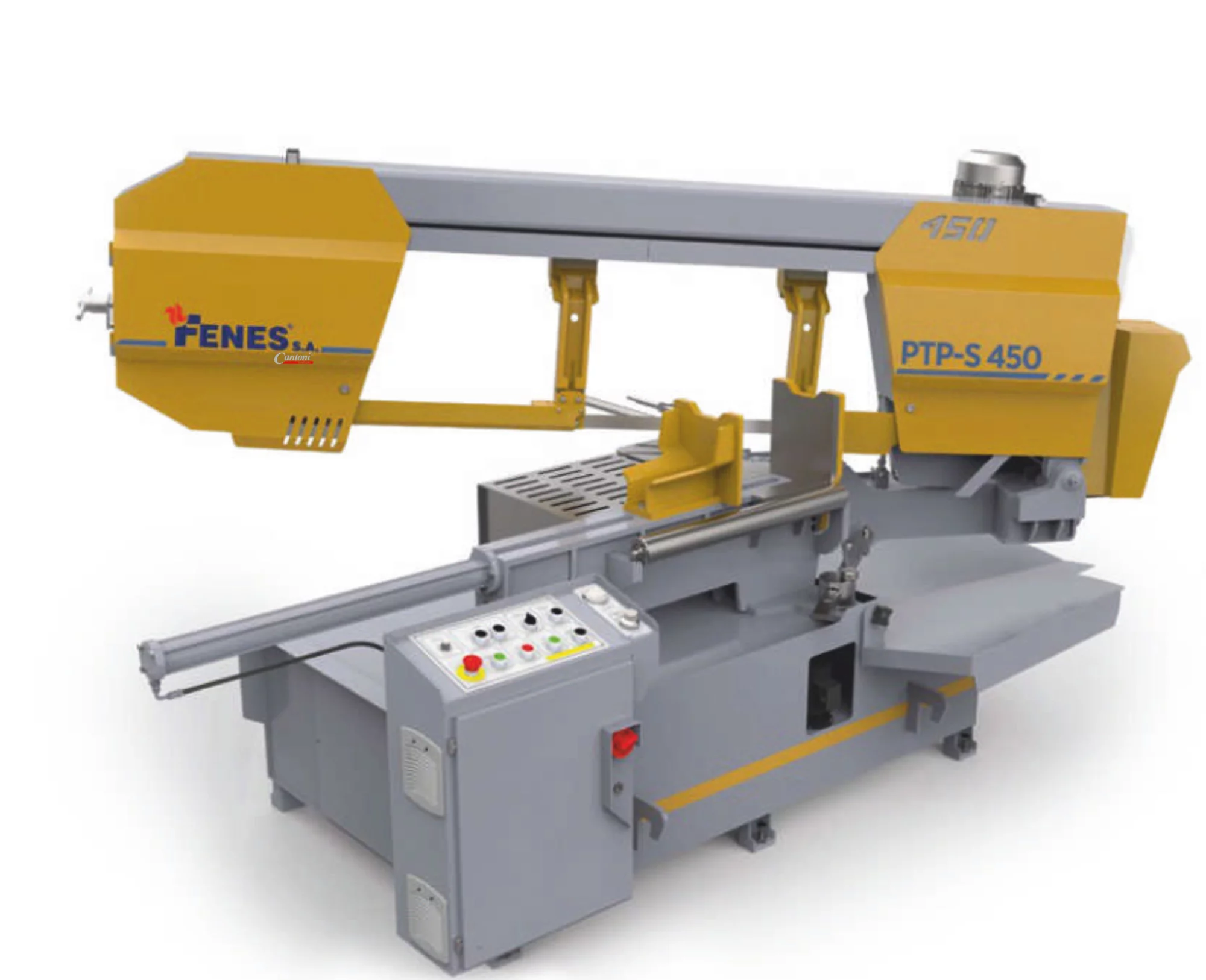 Przecinarka taśmowa do metalu PTP-S 450 – półautomatyczna skrętna
