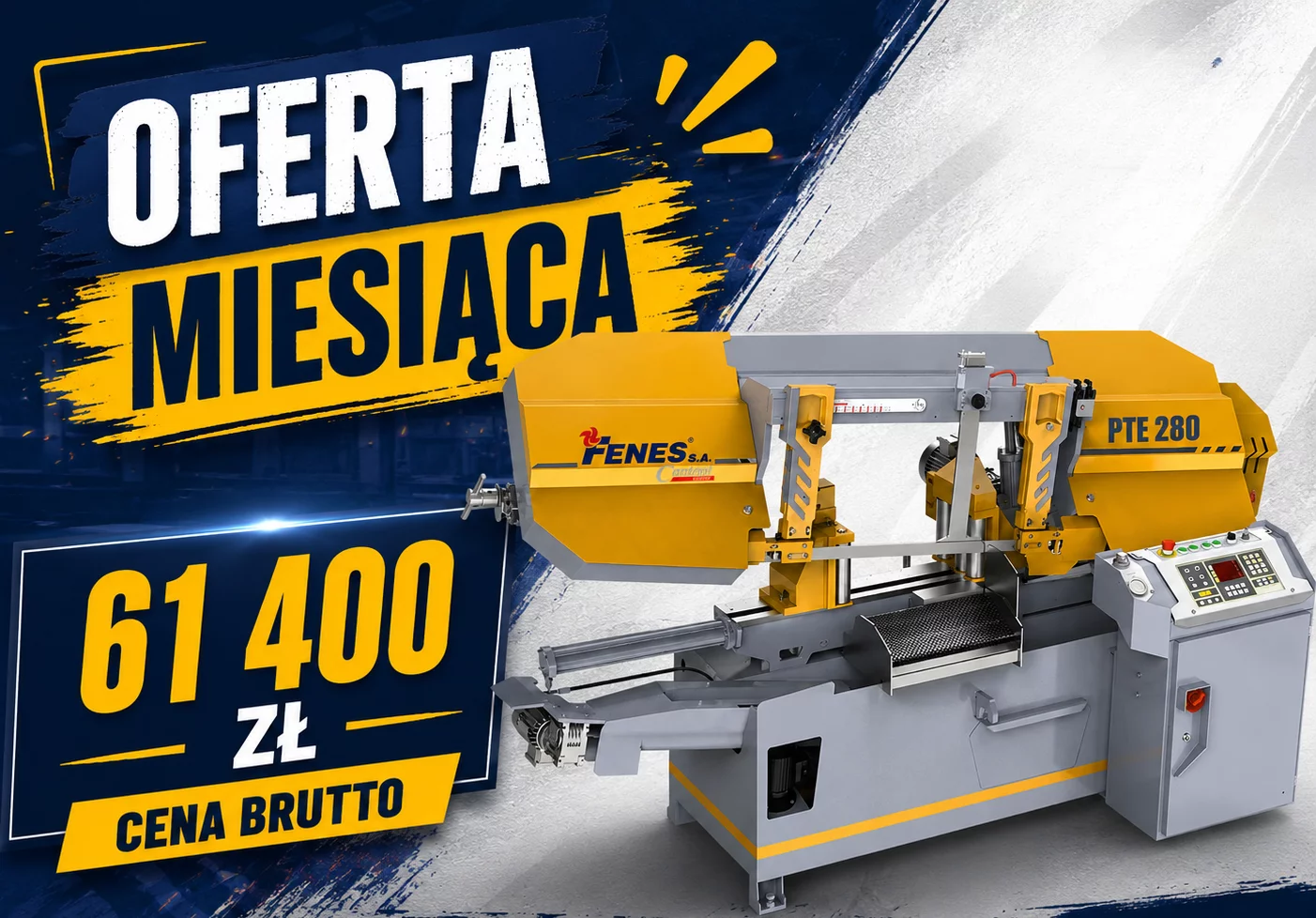 Przecinarka taśmowa do metalu PTE 280 – automatyczna